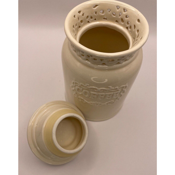 Pre-owned Ceramic Coffee Jar From California Pantry 6.75" Hermetic Seal - Picture 9 of 10